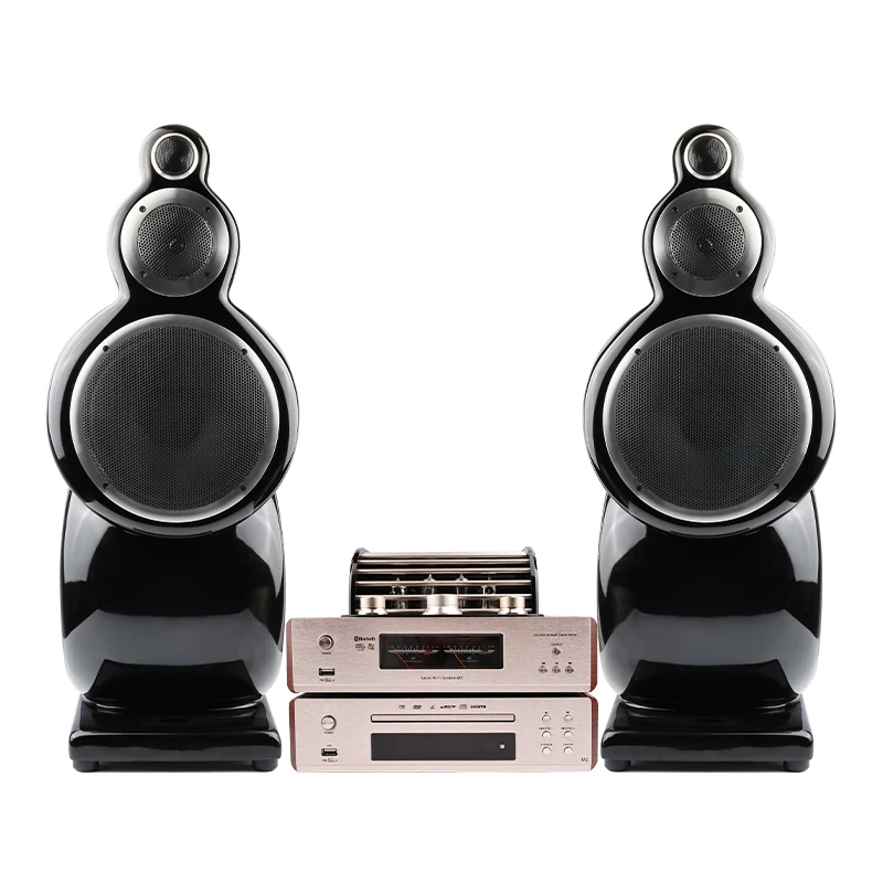 

Gall machine combination audio passive speaker high fidelity HiFi bookshelf 8 inch three-way frequency Nautilus speaker