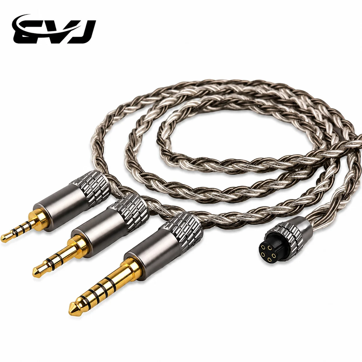 CVJ TS800 8 Strand 200 Core Silver-Plated Upgrade Cable 2.5mm/3.5mm/4.4mm Plug Optional QDC MMCX 0.78MM 2Pin For KZ CCA FIIO TRN