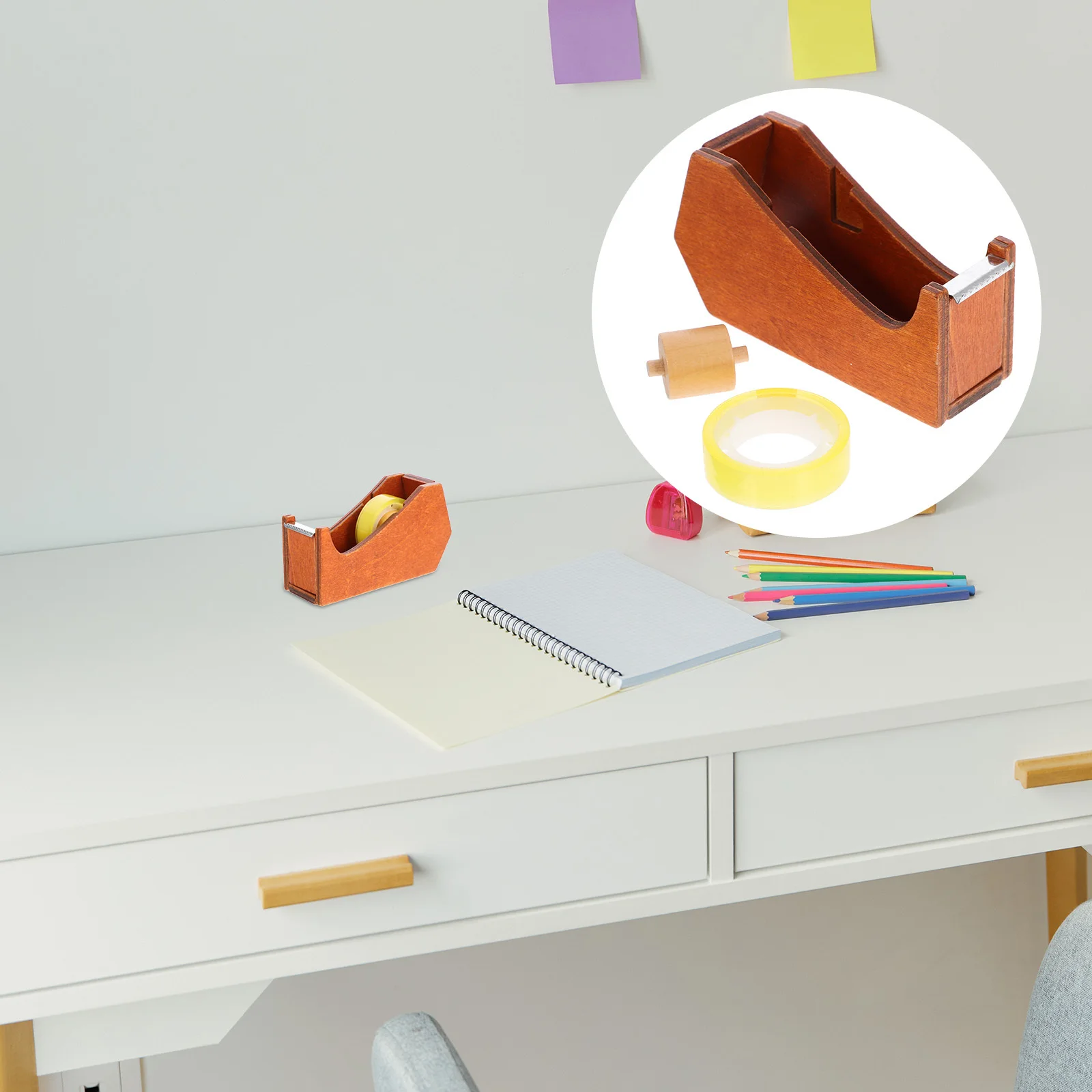 

Animal Shaped Dispenser Wooden Cute Cutter For Office Desk Small Tape Holder Multifunctional Desktop Tool Kawaii Tape Dispensers