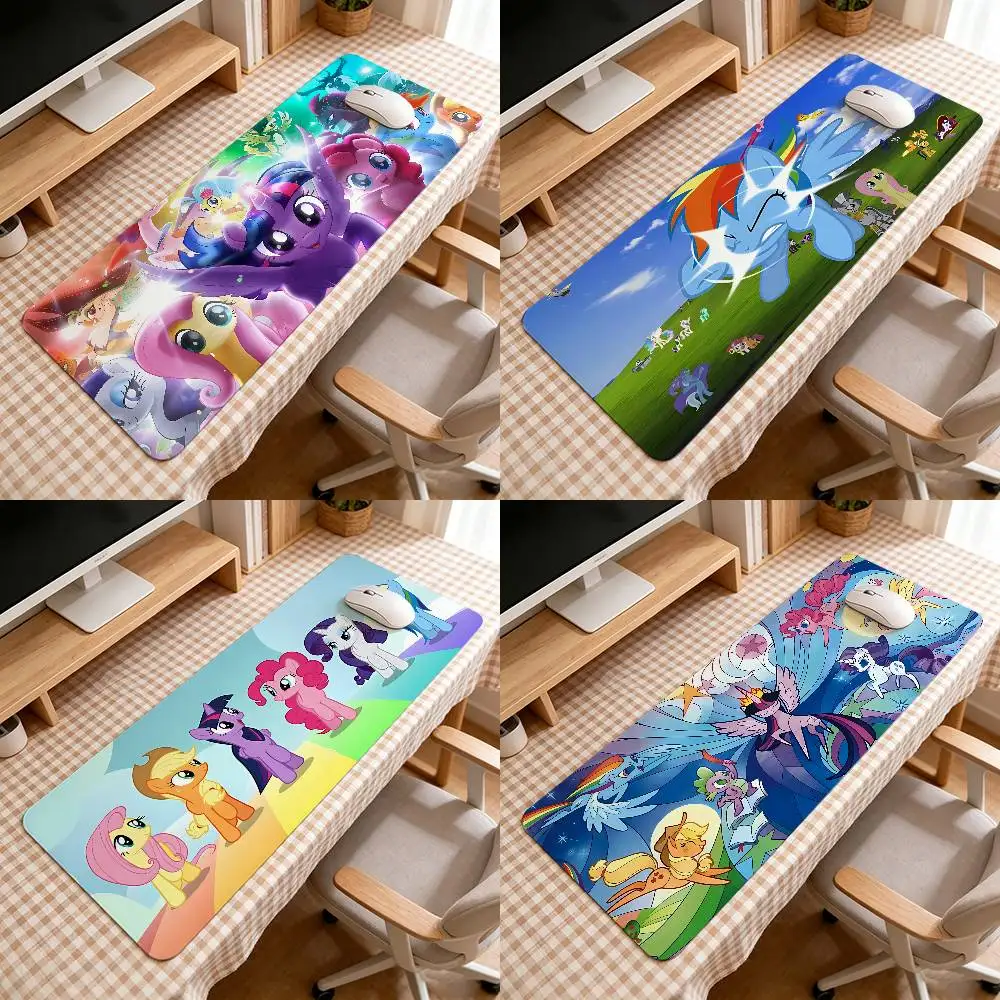 Cute M-My Little Pony-S Mouse Pad Computer Mat Deskpad Laptop Keyboard Mat Office Large Landscape Mousepad