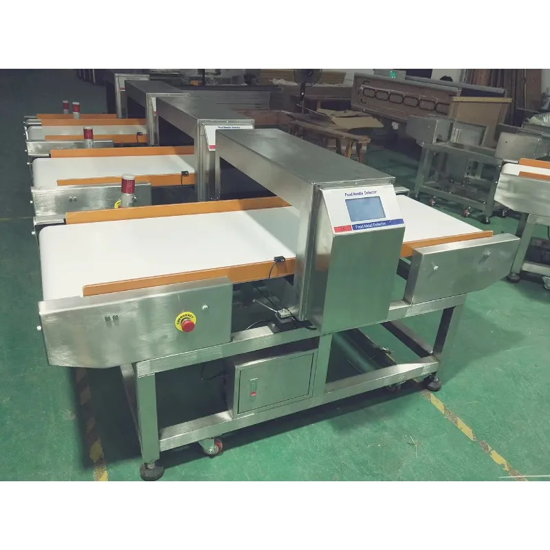 Food Production Line Metal Detector Touch Screen Digital Food Industry Metal Detectors for Dry and Wet Area Production Line