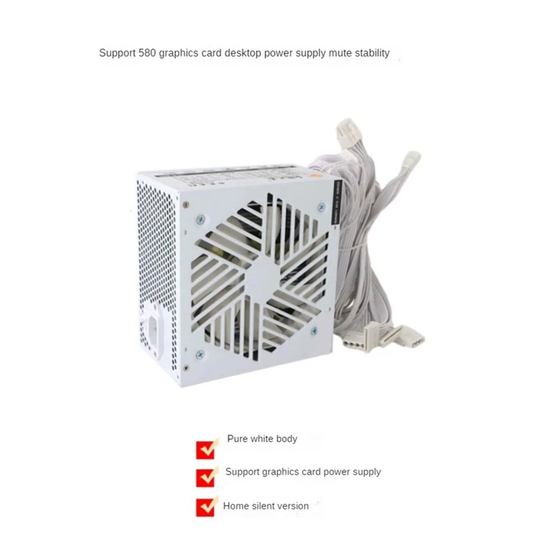 600W PC PSU Power Supply Gaming Source ATX Desktop Computer Power Supply For BTC Gaming Computer PSU EU Plug Spare Parts