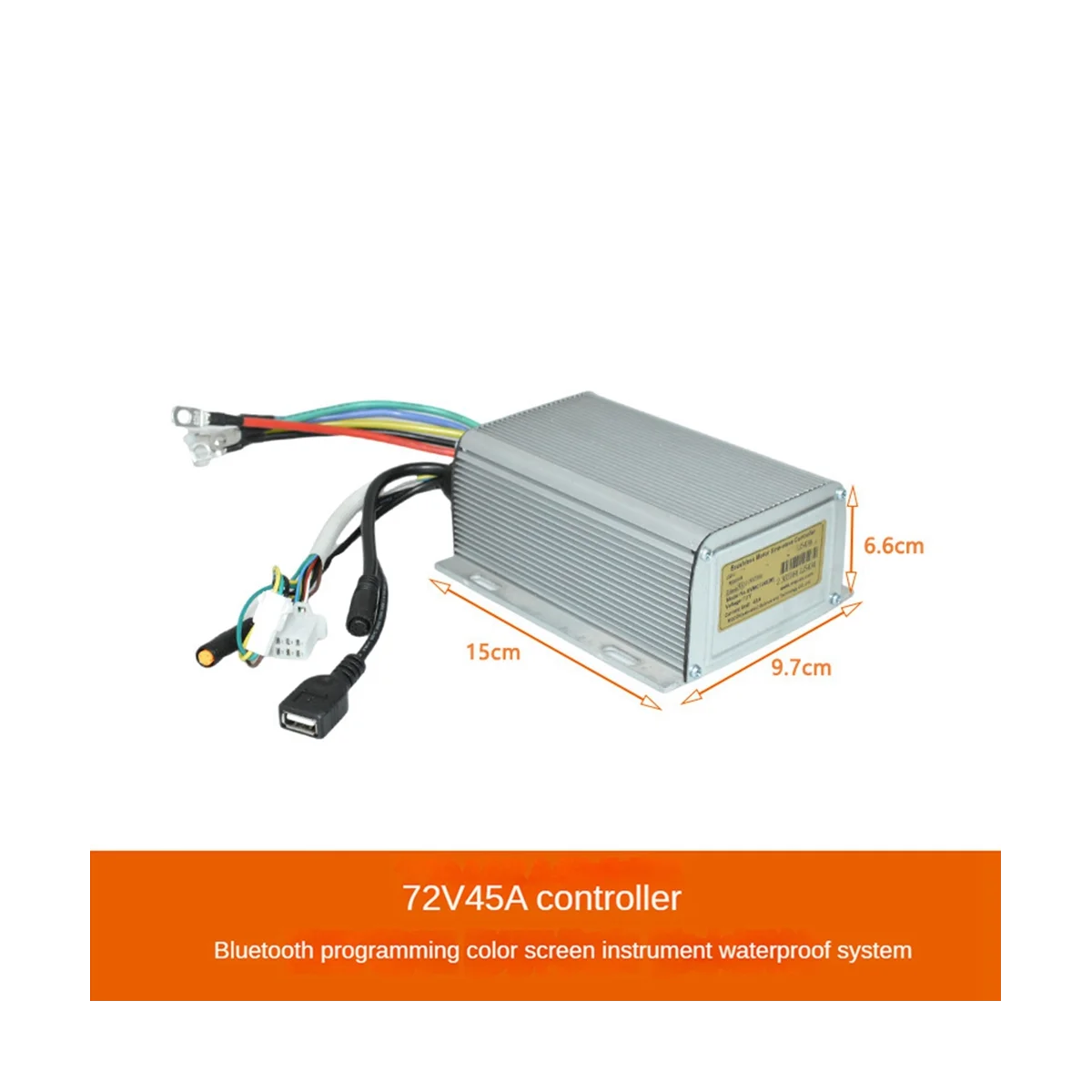 Electric Bicycle Controller with Programmable Bluetooth for 32V-72V 45A Sabowatton Controller Waterproof System Kit