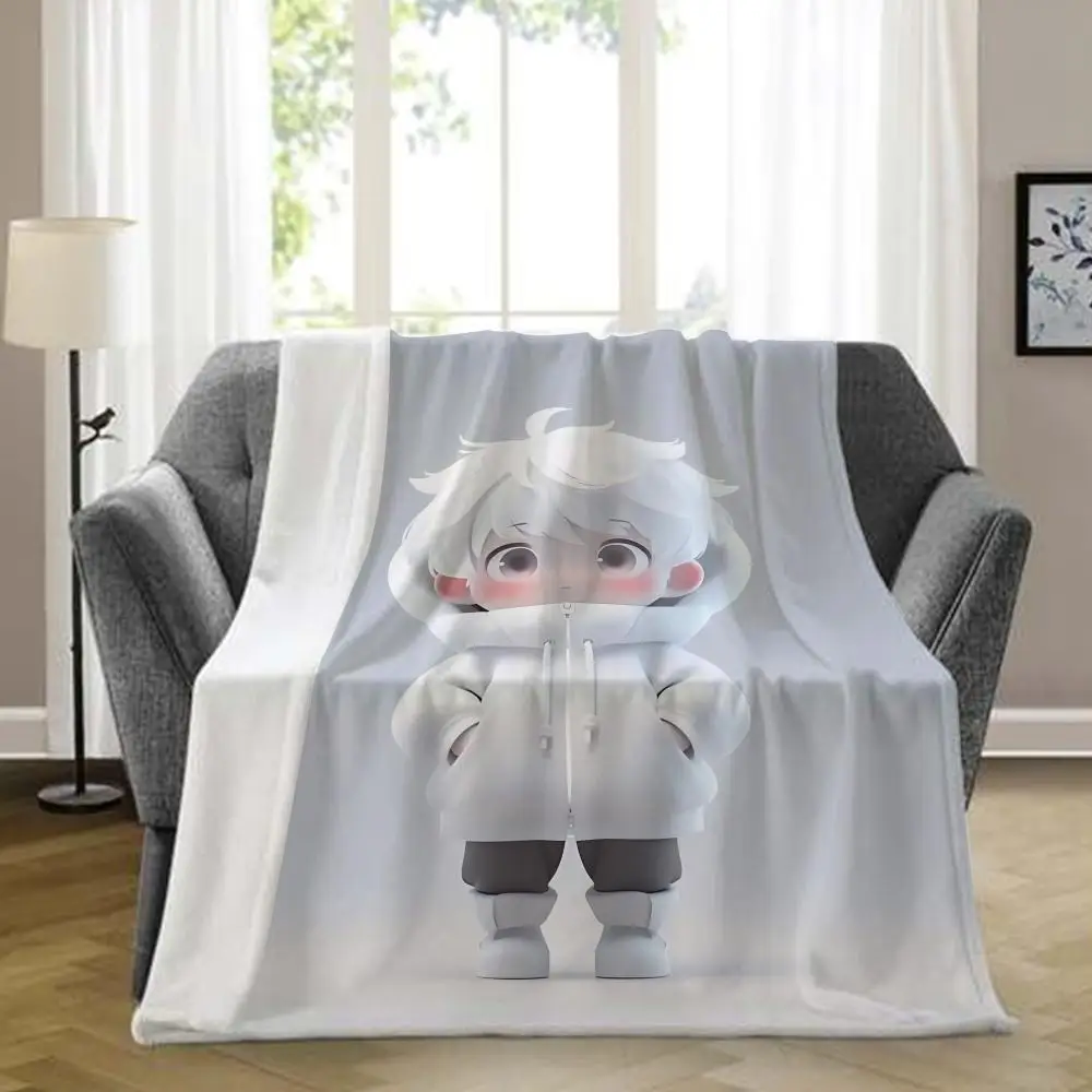 

Handsome little boy Throw Blanket Aesthetic Art Flannel Blanket Portable Home Travel Camping Sofa Picnic Thickening Flannel Bla