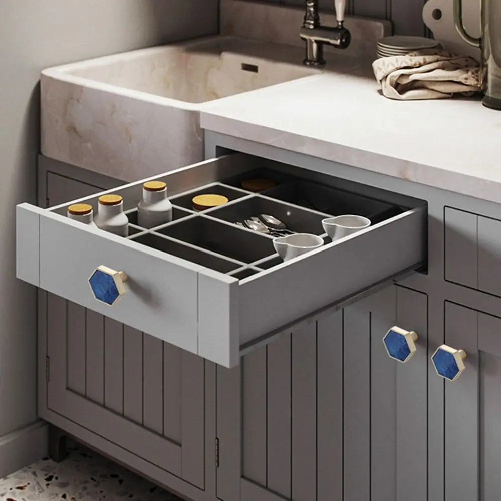 Minimalist Single Hole Cabinet Knob Hexagonal Zinc alloy Door Pull Handles Colorful Nordic Modern Drawer Knobs Shoe Cabinet
