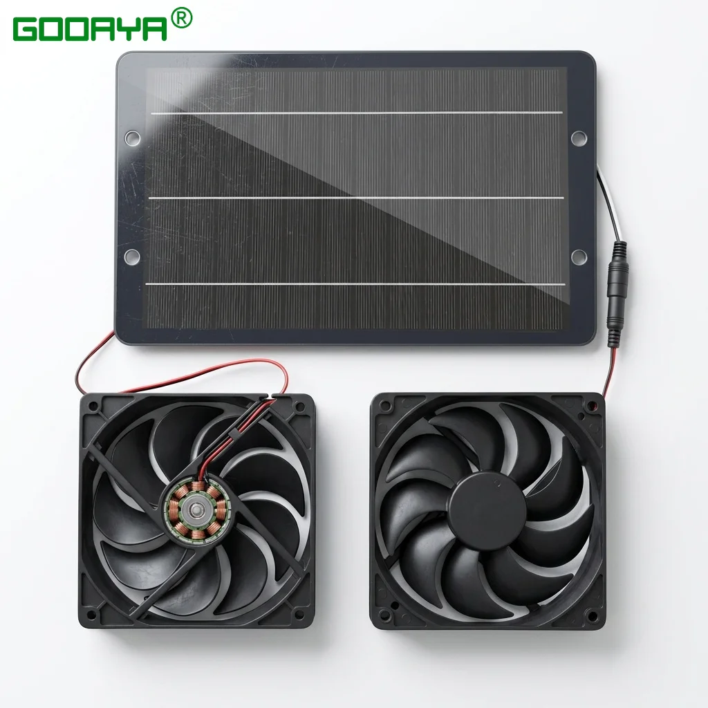 Ventilador de Extracción Solar de 12V, Impermeable, para Cobertizos, Gallineros, Invernaderos, Extractor de Aire para Camping, Cocina, Caseta de Animales