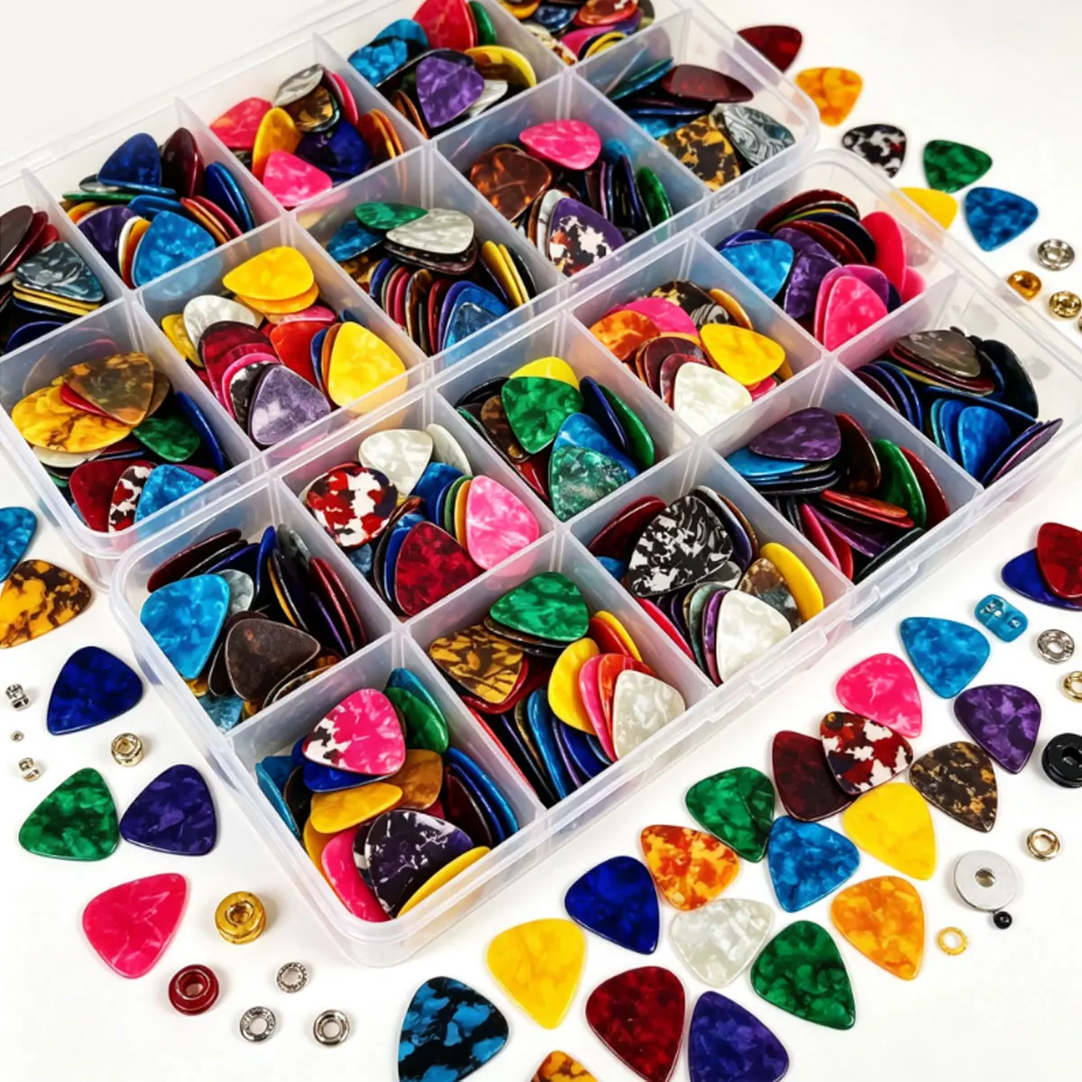 84Pcs Celluloid Guitar Picks, 0.46mm Mixed Color Plectrum Bulk Set, Universal Musical Instrument Accessories  Practice ZSY