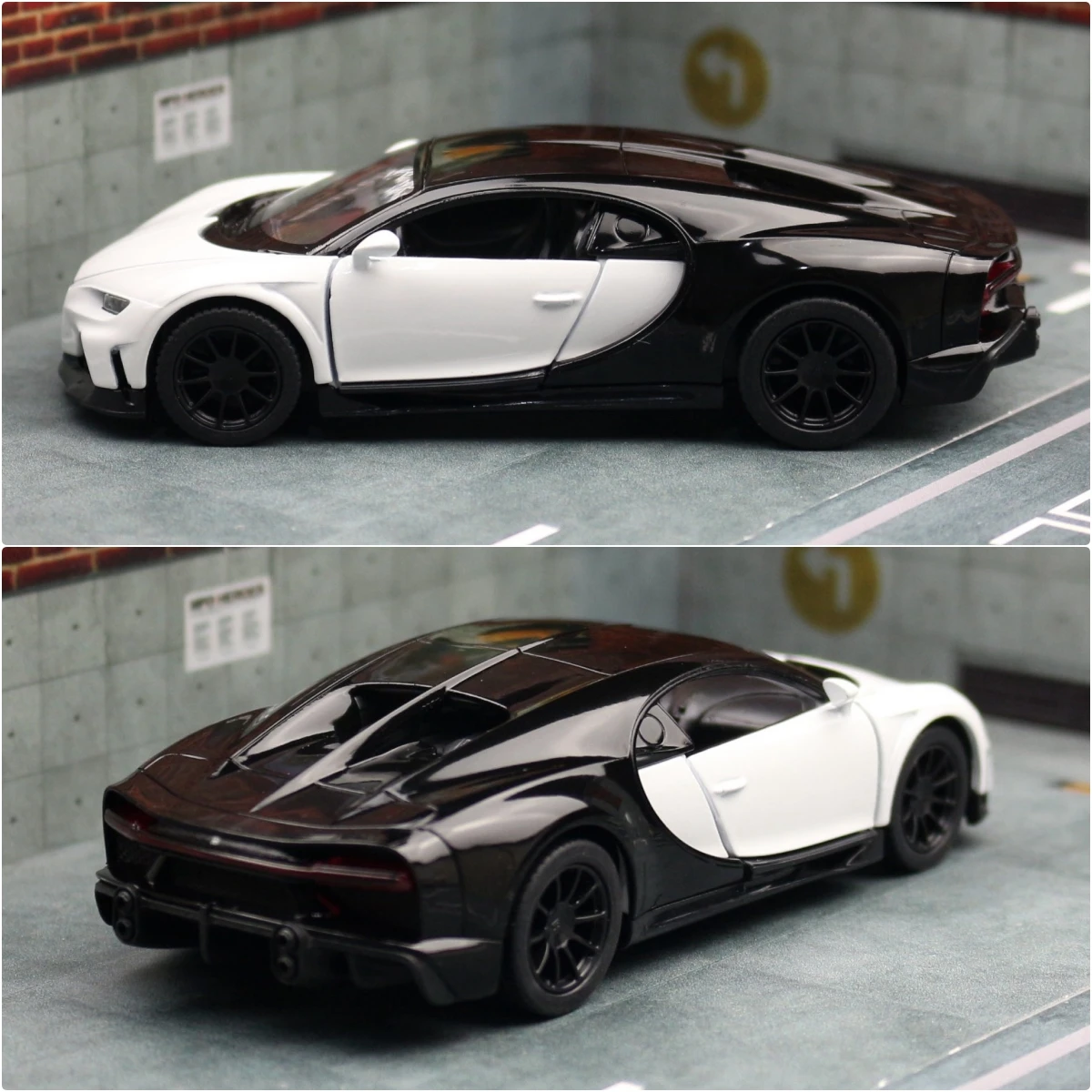 KiNSMART Toy Car Model 1/38 Bugatti Chiron Super Sport Racing Alloy Diecast Miniature Vehicle Collection Gift For Children Boy