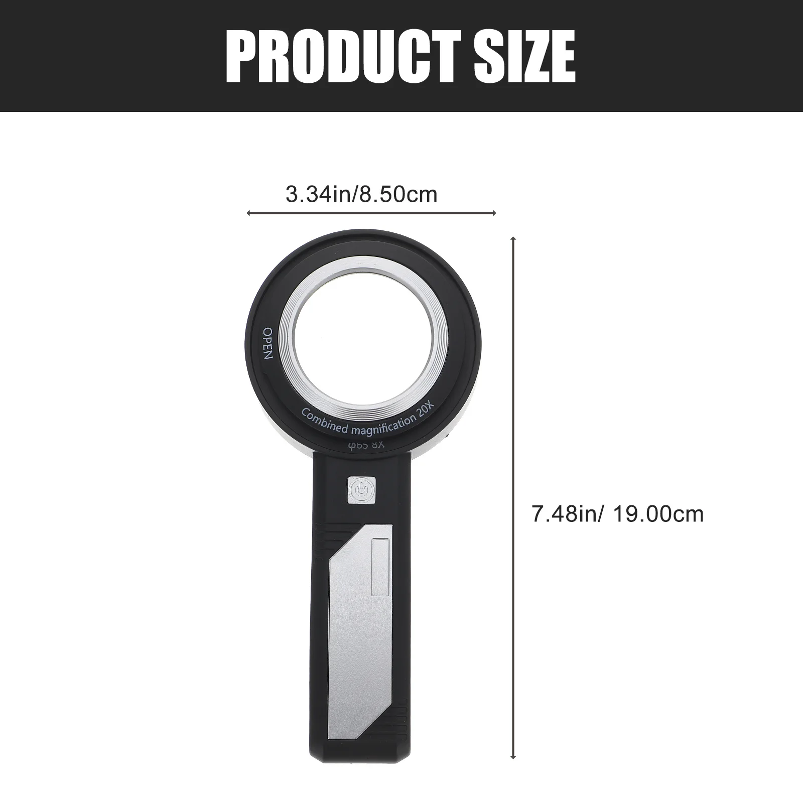 عدسة مكبرة محمولة متعددة الوظائف مع مساعد قراءة محمول خفيف لكبار السن واستخدام عدسة مكبرة #6