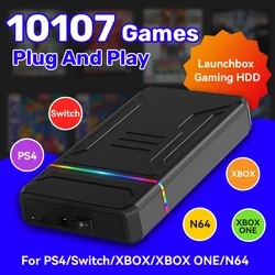 3T Game Hard Drive Launchbox Gaming HDD with 10107 AAA PC/3D Games for XBOX/XBOX ONE/PS4/PS3/PS2/SWITCH/Wii/WiiU Hyper Base Lbox