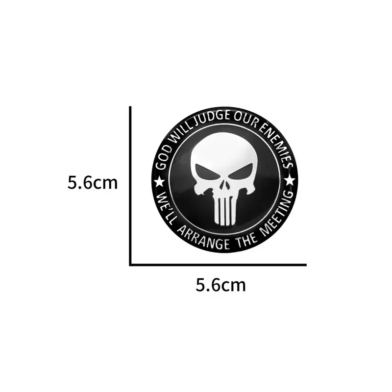 Car Decor 4pcs 56mm Skull Logo Car Wheel Center Hub Cap Aluminium Sticker For Universal Cars Styling Accessories