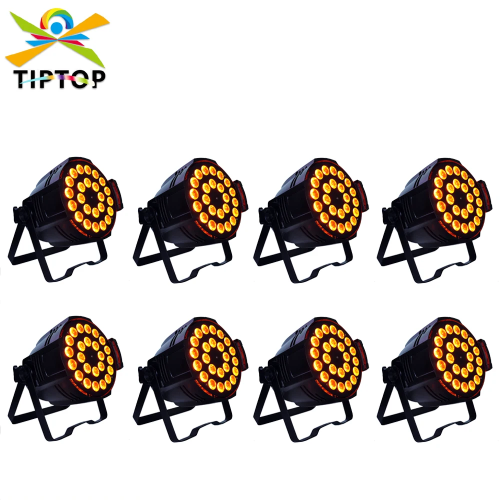 

TIPTOP Aluminum Alloy LED Par 24x18W RGBWAP 6in1 LED Par Can Par 64 LED Spotlight Dj Projector Wash Lighting Stage Lighting