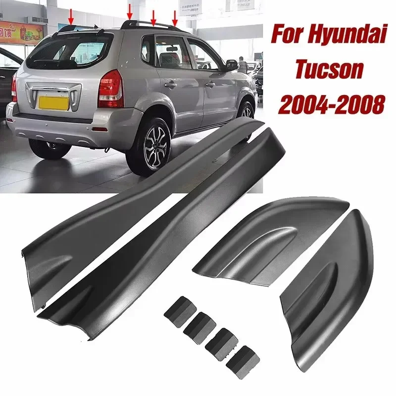 A Set of Auto Roof Rack End Covers Fit For Hyundai Tucson 2004 2005 2006 2007 2008 Roof Rack Protective Shell Car Accessories