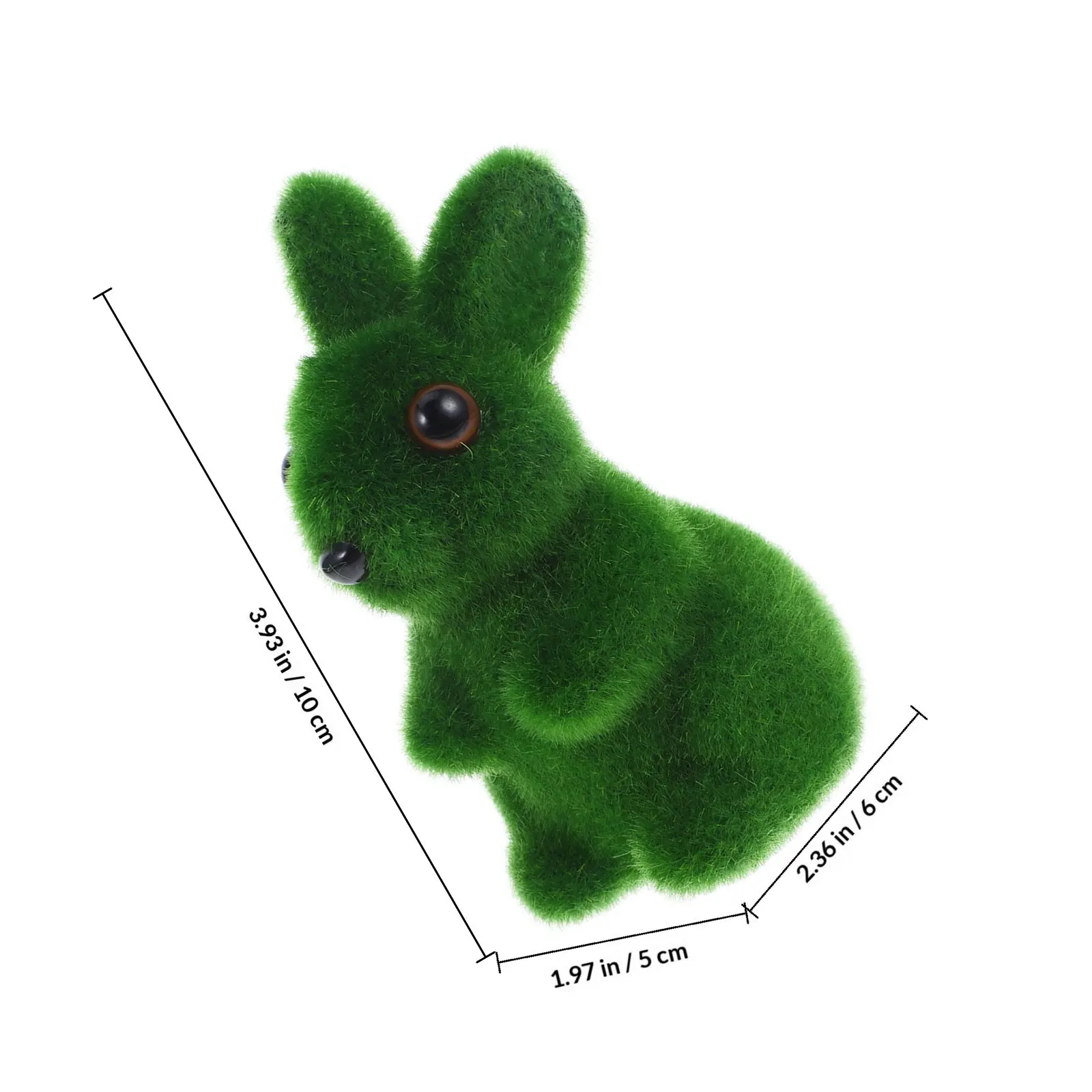 Easter Simulation Moss Rabbit Garden Statue Flocked Texture Realistic Bunny for Yard Garden Tabletop Decor Spring Home Decor