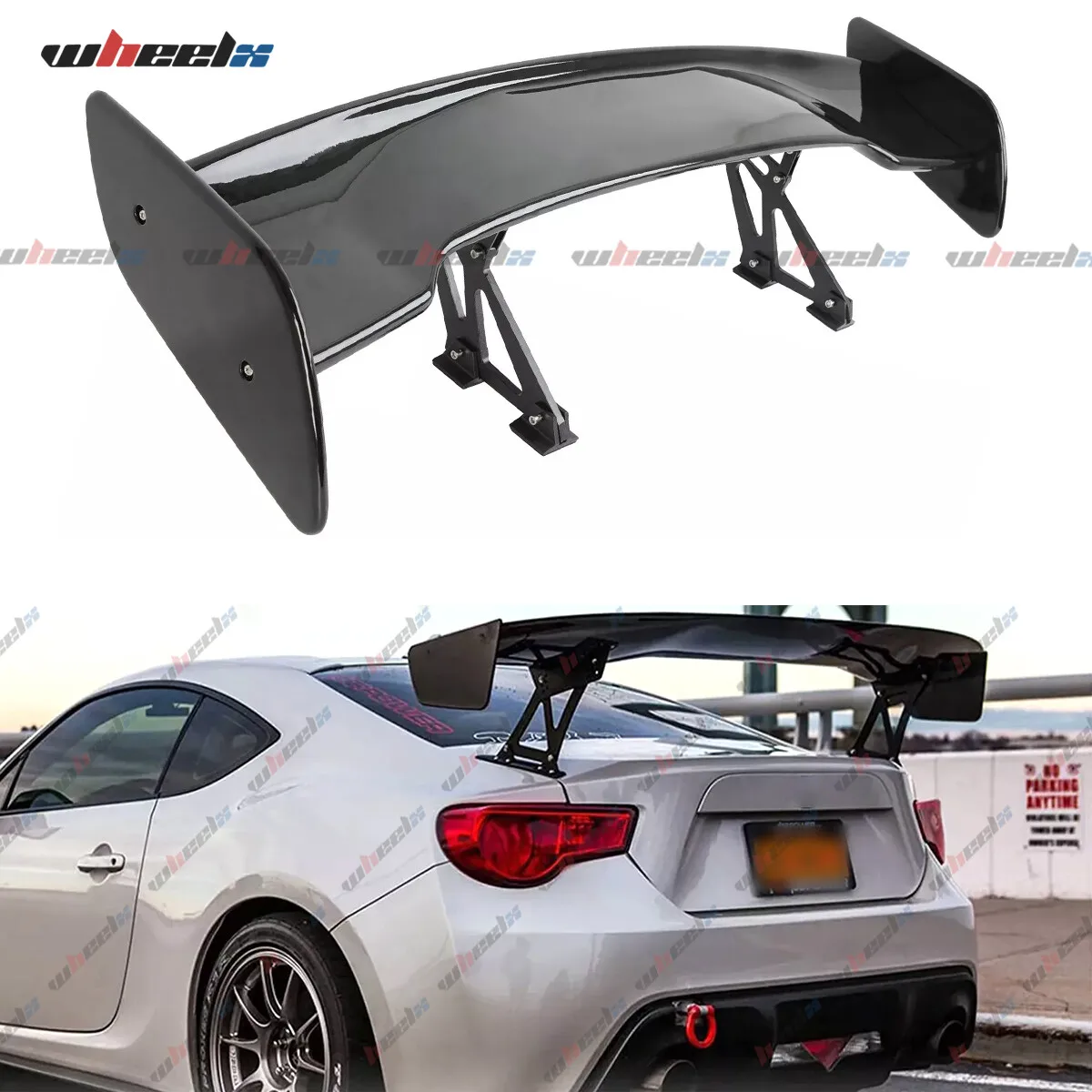 57 Inch Universal Rear Trunk Spoiler Wing GT Style ABS Racing Car Spoiler for Most Sedan Coupe Hatchback for Toyota Infiniti Q50 Nissan Honda Civic Dodge Challenger Scion Kia K5 Subaru BMW Chevrolet Camaro