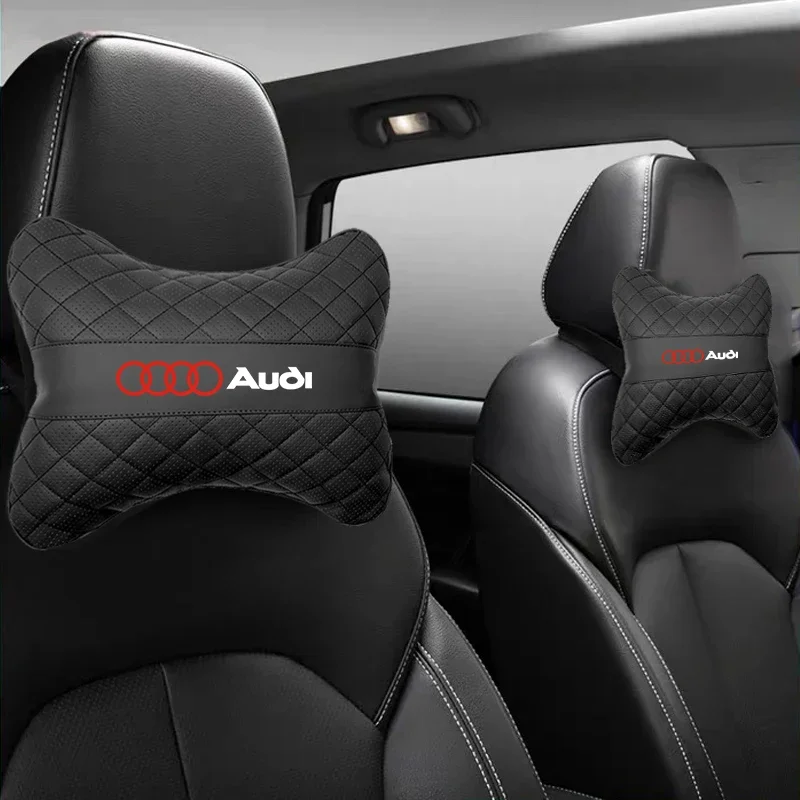 

1PC Car Seat Headrest PU Leather Pillow Accessories Suitable for Audi A3 A4 B5 B6 8P 8V 8L A5 A6 C6 C5 A1 A7