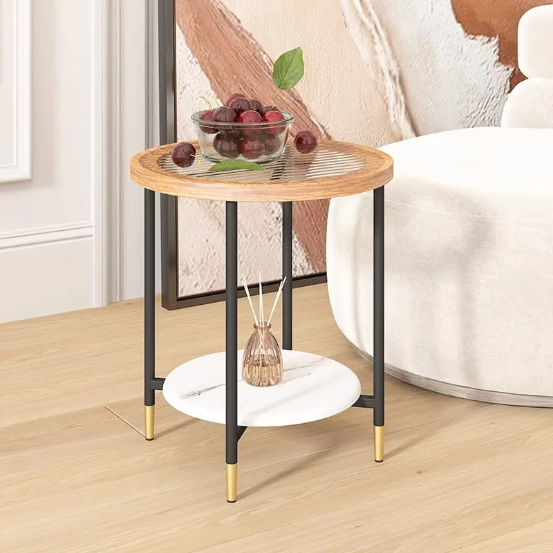 Mesa de centro redonda para el hogar, sala de estar, apartamento pequeño, moderno y sencillo, estilo Medieval