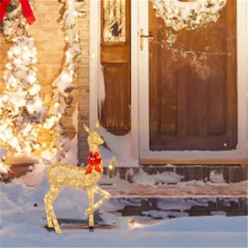 Outdoor Christmas Deer Lightings Acrylic Material Christmas Garden Lights best sale,Christmas Garden Decorative Light for Garden
