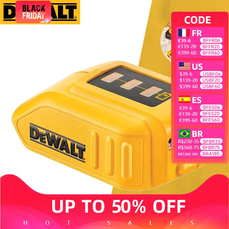 DEWALT DCB090 12V/20V MAX* USB Power Source Adapter Batteries Charging Converter Charges USB Compatible Devices