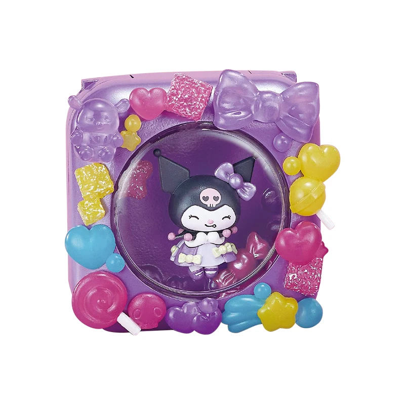 Rement Sanrio My Melody & Kuromi Makeup Box Miniatuur Scène Collectie Simulatiemodel Speelgoed Blind Box Cadeau voor meisjes Kerstmis