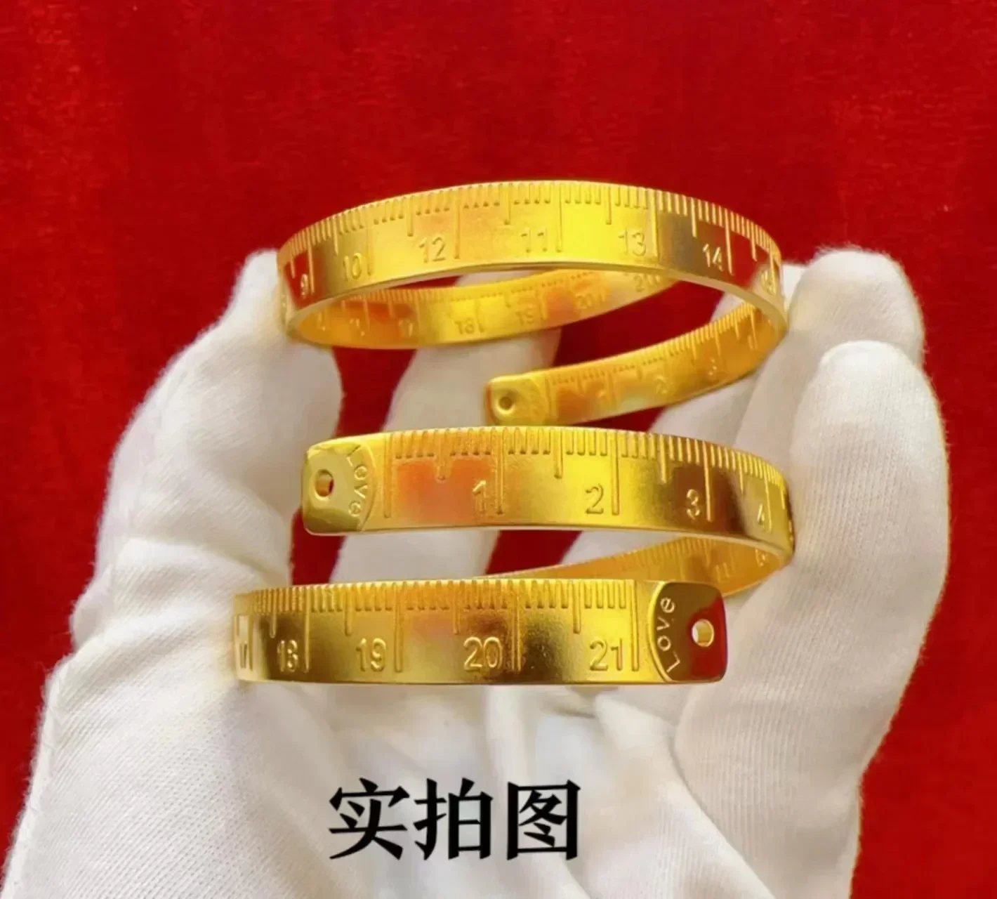 9999 real gold 24K Love in close bracelet love measure bracelet open bracelet