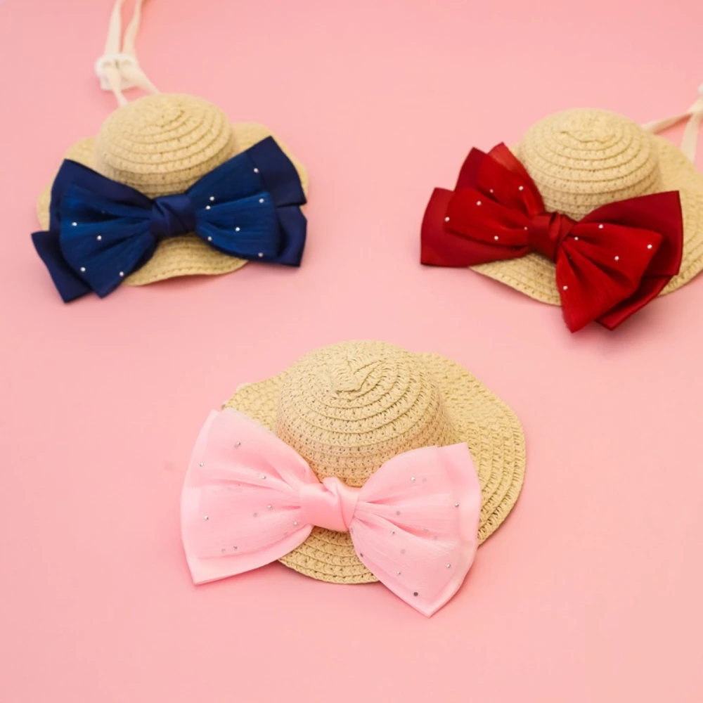 Sombrero de paja para gatos y perros – Protección solar princesa - imagen 5