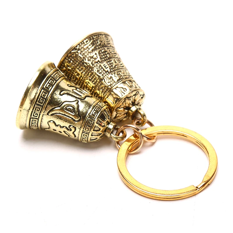 Fashion Six-character Carved Bell Keyfob Car Bag Keychain Party Gift Jewelry