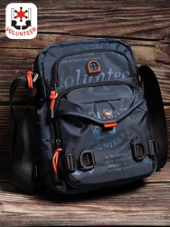 Voluntário Crossbody Sacos para Homens 2023 Nova Carta de Moda Design Impermeável Casual Versátil Viagem Laptop Oxford Sacos 1518-31A