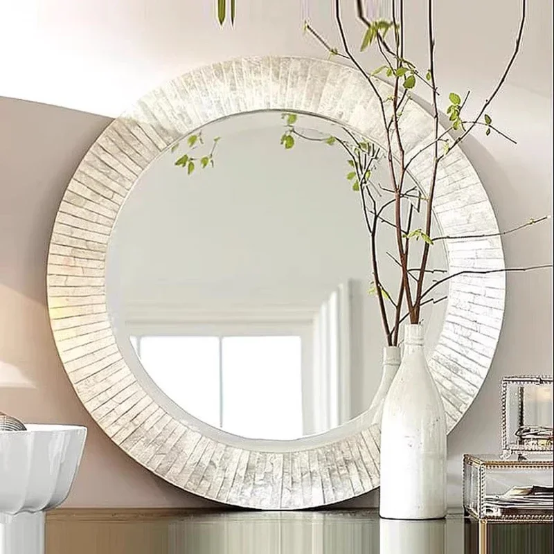 

Круглое садовое зеркало для гостиной, современное искусство, винтажное эстетическое зеркало для девочек, роскошное золотое необычное круглое украшение для дома Espelhos