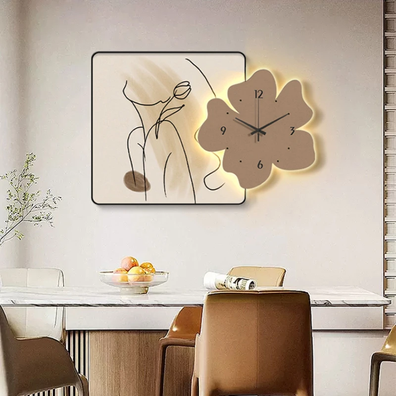 

Online celebrity clock wall clock living room luxury restaurant decorative table hanging wall high sense creative clock wall