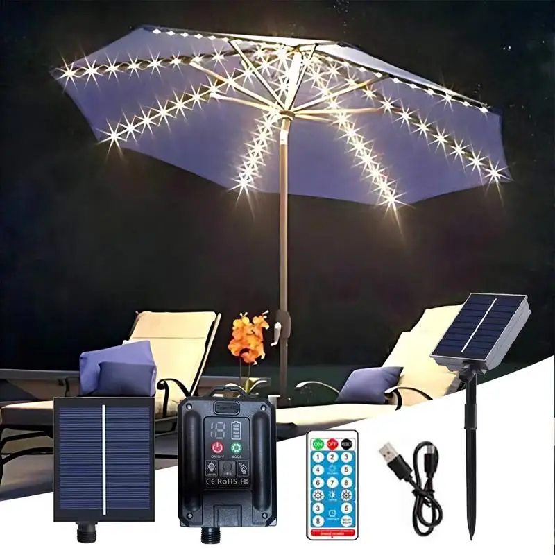 Outdoor Solar Lamp Waterproof Solar Light Solar Lamp With Solar Battery & USB Charging For Beach Patio Swimming Pool