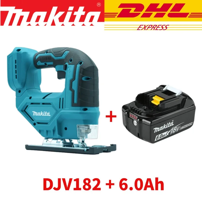 Makita DJV182Z Borstelloze 18V 340W Jigsaw Elektrische Jig met Zaagblad Draadloze Barrel Handvat Jigsaw zonder Batterij DJV182