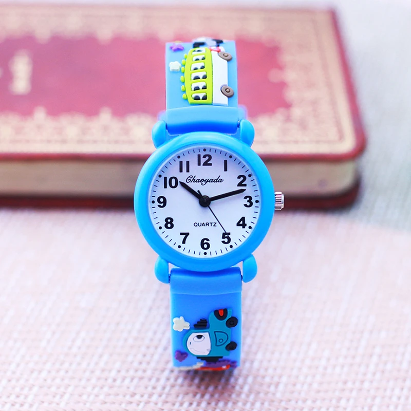 Cute children's boy's girls' cartoon car quartz watches soft silicone strap mini samrt digital for above 3years kids study gifts