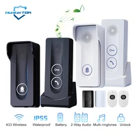 Timbre de intercomunicación inalámbrico de 1KM, timbre de puerta de Audio bidireccional manos libres de largo alcance, desbloqueo remoto, teléfono de puerta impermeable con timbre