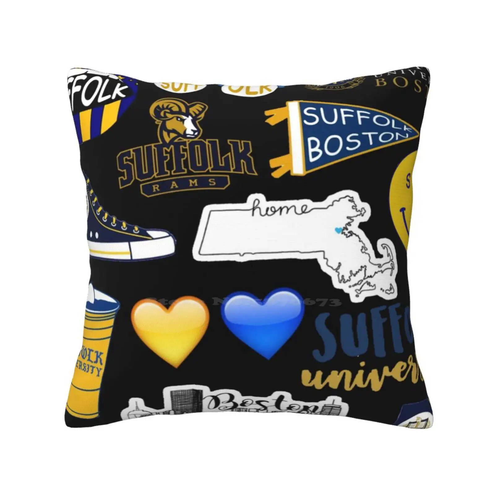 Suffolk University Pillows Case Bedroom Home Decoration Drawstring Boston Suffolk University