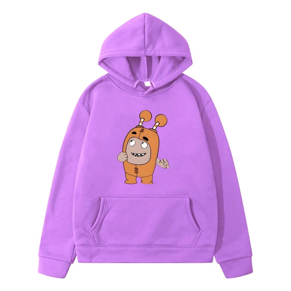 Oddbods Orange SLICK Cartoon Hoodies Long Sleeve Boys and Girls Sweatshirt Comfortable Soft Casual Cute Pullovers Hooded Kawaii