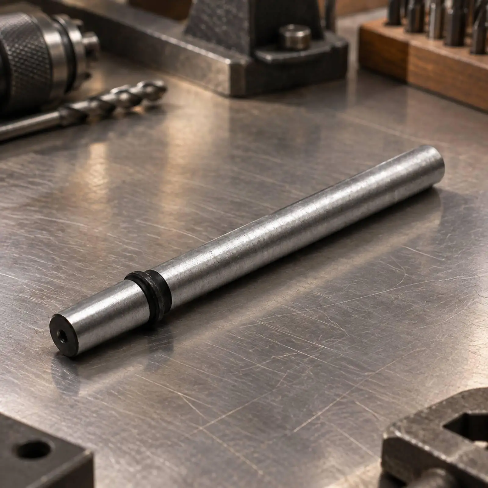 Drill Chuck Adapter Rod with Retaining Grommet for Woodworking Grinding Cutting Tools Replacement Shaft