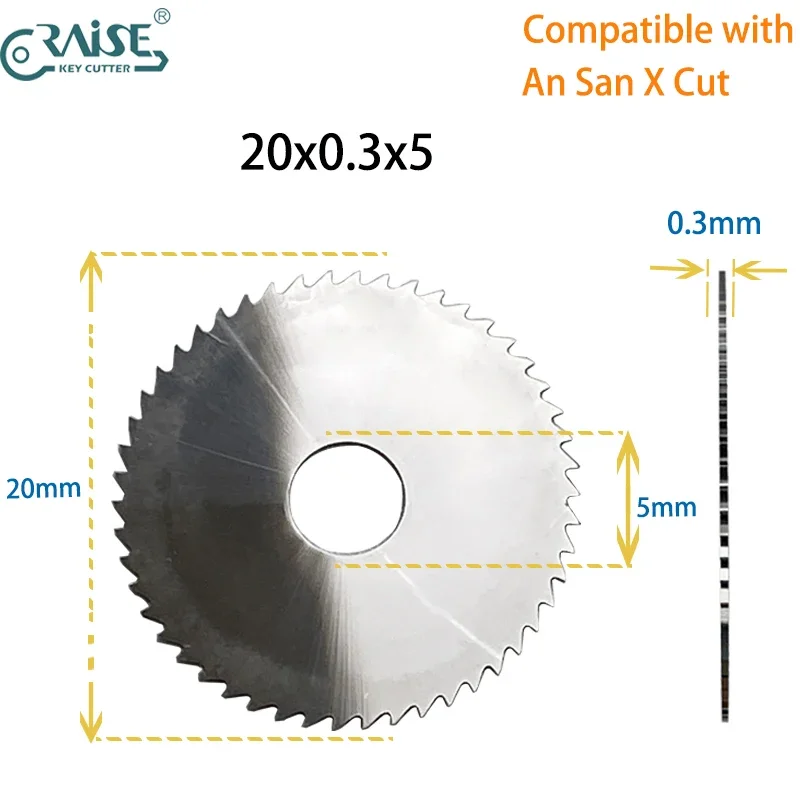 Carbide Milling Cutter Saw Blade 20x0.3x5 Compatible with AN SAN X CUT Key Cutting Machine Locksmith Tools