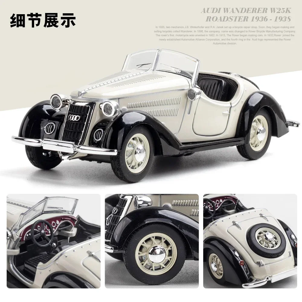 1:32 放浪者 W25K ロードスターシミュレーションダイキャストメタル合金モデルカーサウンドライトプルバックコレクション子供のおもちゃギフト