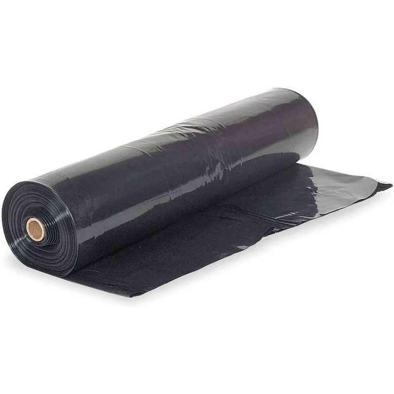 Black Plastic Sheeting -Black Plastic Tarp, Polyethylene Vapor Barrier Plastic Sheeting, Black Painters Tarp,