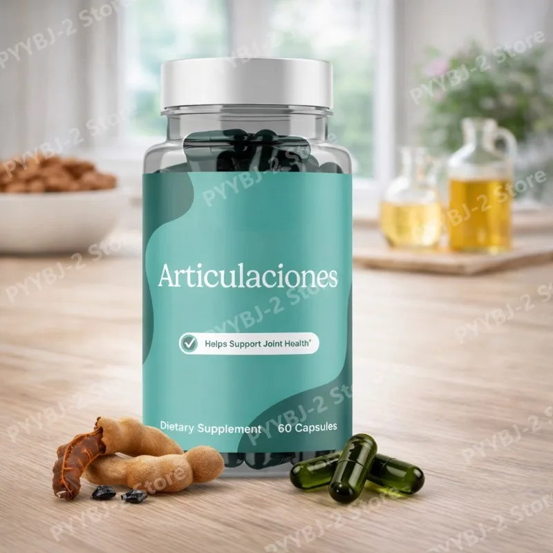 Cápsulas de Apoyo para las Articulaciones, 60 Unidades, Suplemento Dietético con Cúrcuma y Tamarindo, para Mantener la Salud, Comodidad y Flexibilidad de las Articulaciones