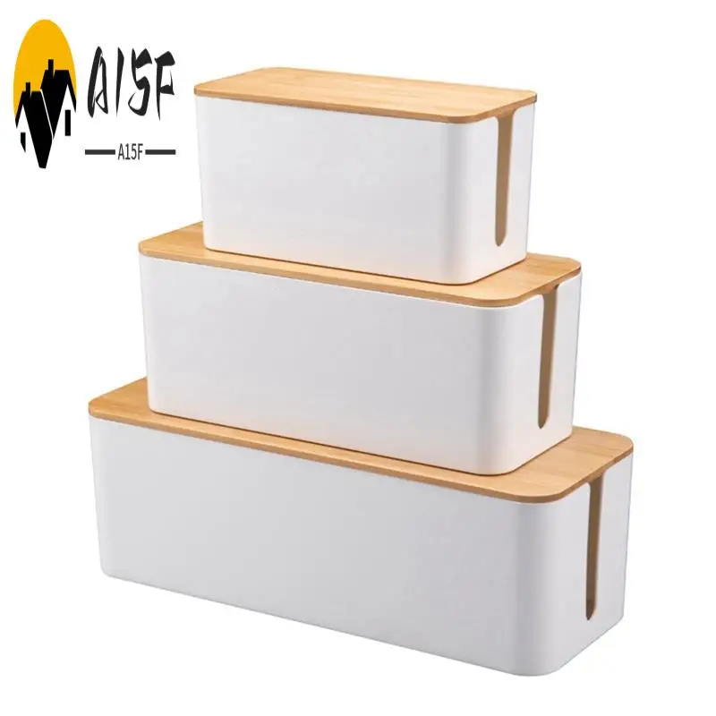 A15F-كابل صندوق تخزين مقبس الطاقة المنظم كابل مرتب صندوق تخزين خط الشبكة صندوق تخزين شاحن إدارة الأسلاك