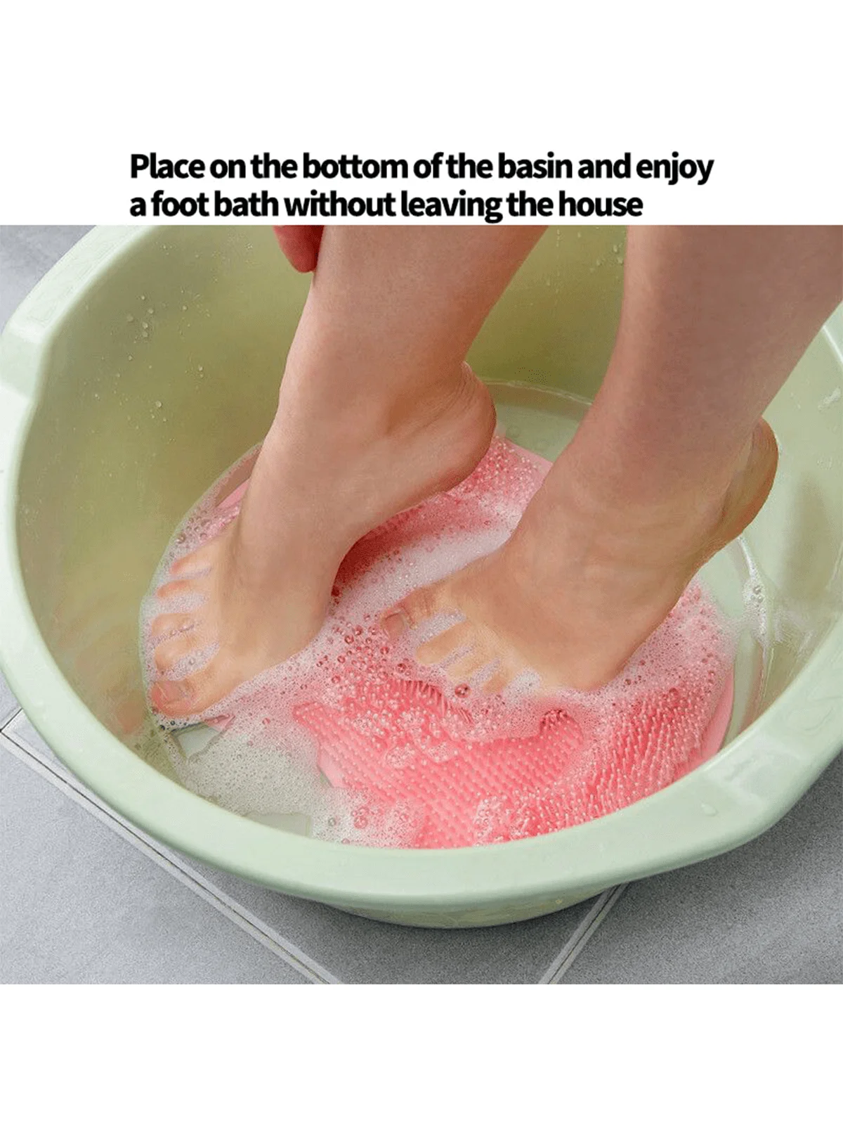 1pc Foot Scrubbing Pad Bathroom Bath Brush Multifunctional Scrubbing Foot Massage Pad Non-slip Foot Pad Silicone Bath Brush