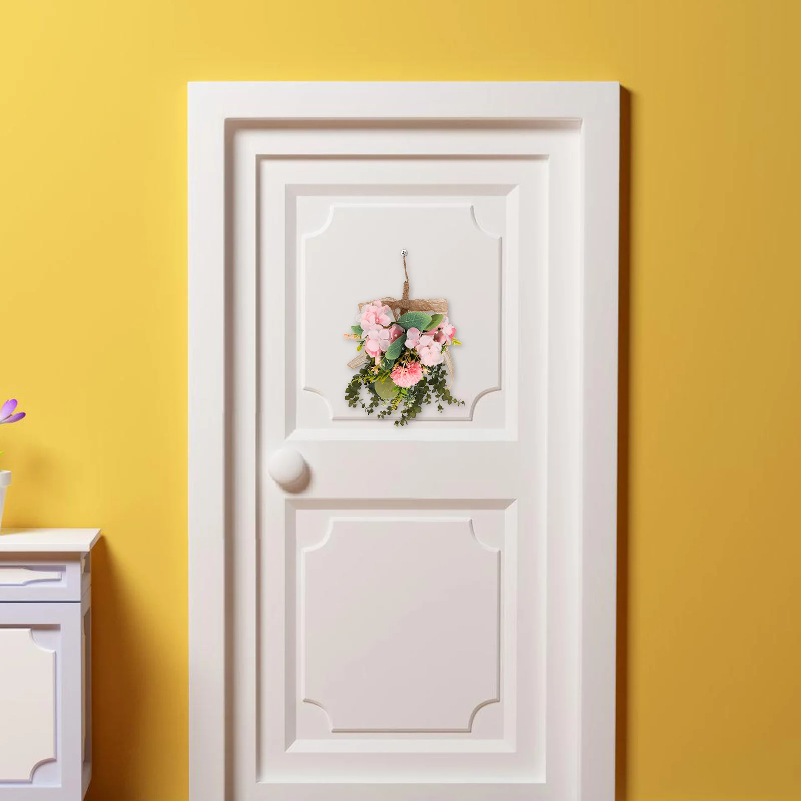 

Forest-style Fake Flower Decoration Door Hanger Wreath Artificial Chrysanthemum Wreaths Wall Swags Fabric outside Decorative