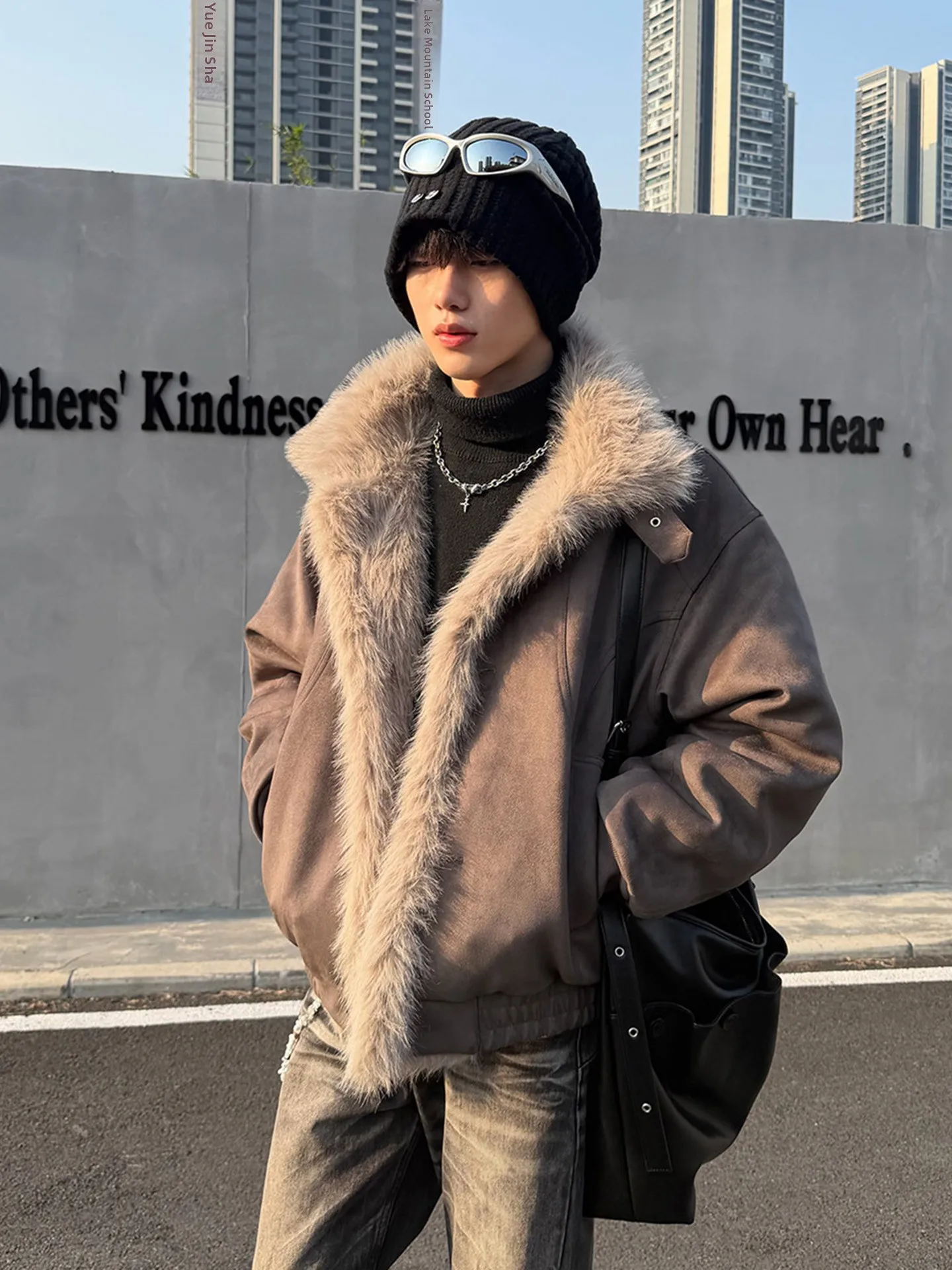 

Утепленная хлопковая куртка с меховым воротником для мужчин и женщин, зимнее пальто Cleanfit для пар, молодежный стиль, приталенный крой