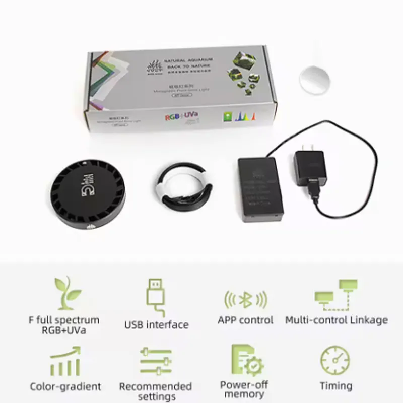WEEK AQUA Mag Pro Mag Max Nano RGB+UV Light USB Plant Grow Lamp Bluetooth App Control for Freshwater Aquascaping Plant Aquarium view 3