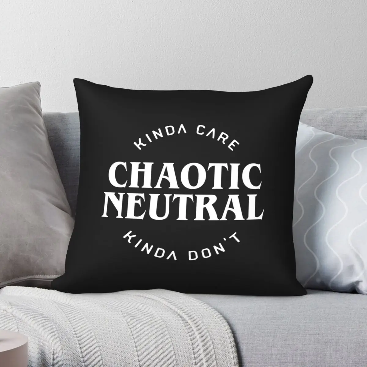 Chaotic Neutral Square Pillowcase Polyester Linen Velvet Creative Zip Decor Throw Pillow Case Home Cushion Cover