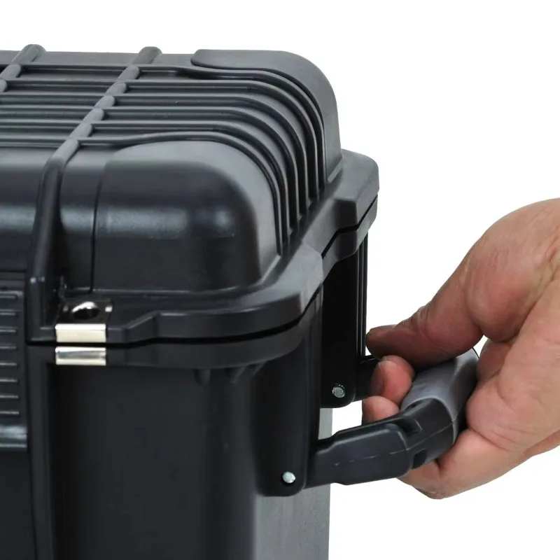 MJ-5016 Caja de almacenamiento de plástico para herramientas impermeable multifuncional de 19,5 pulgadas para exportación al por mayor de China con ruedas y asa