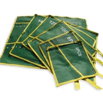 ダブルオープニングオフセットリングスパナキットケースツールバッグスパナレンチロール収納オーガナイザーバッグPouch6/8/10/12/14/20/25ポケット