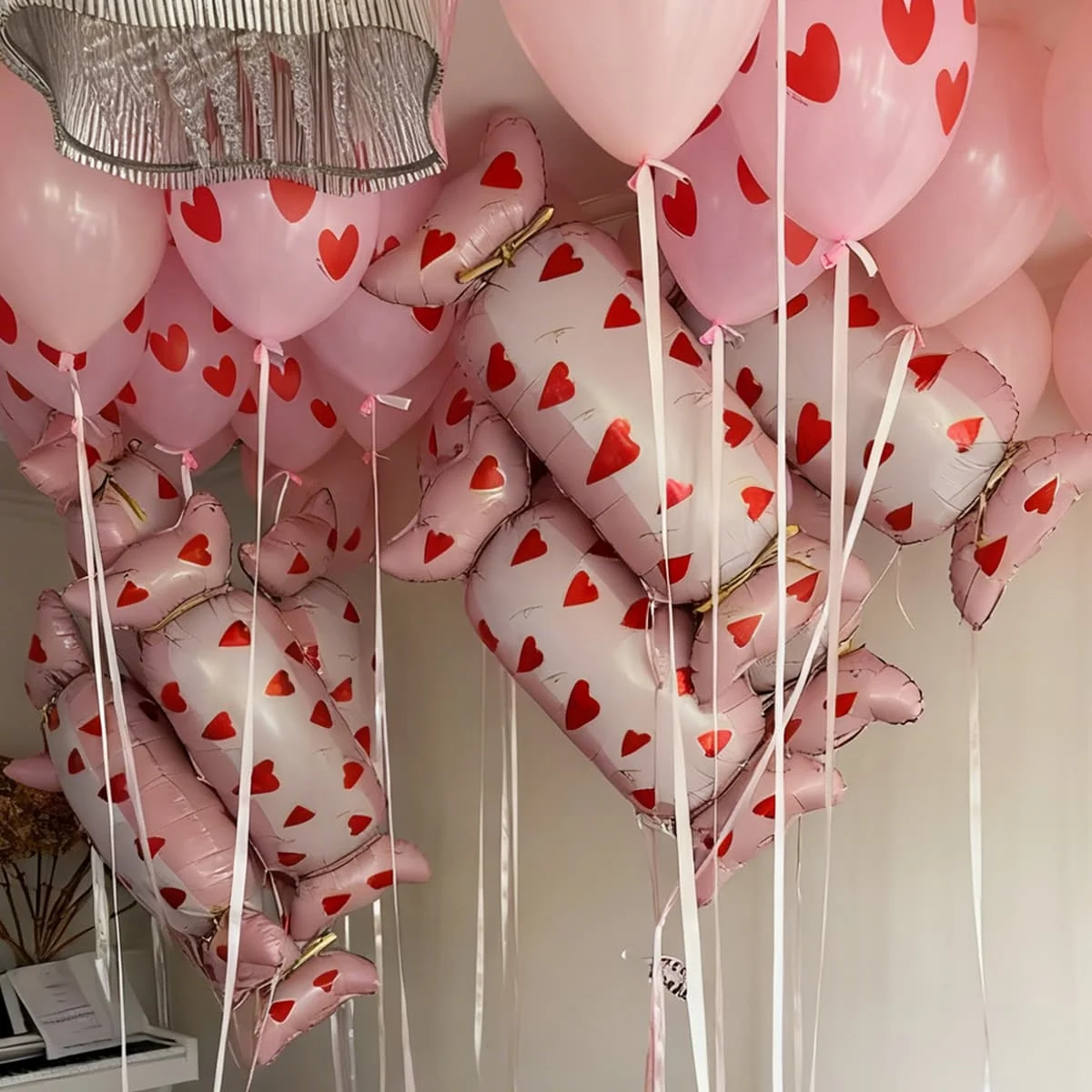 3/4/6 Globos de Aluminio con Forma de Caramelo y Globos de Caramelo con Forma de Corazón para Decoración de Fiestas de Cumpleaños, Baby Shower y Bodas